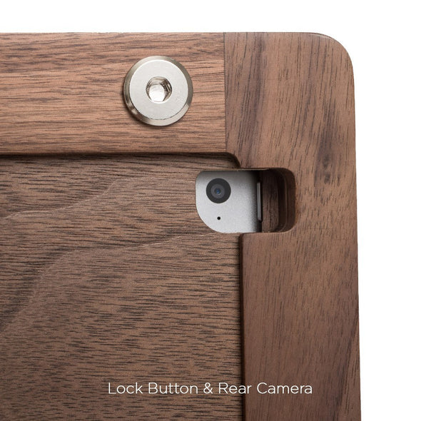wood iPad dock