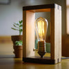 Freeform Made Wooden lamp with LED Filament Bulb 