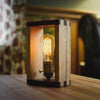 Wooden Lamp and LED Edison Bulb