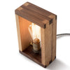 Custom wooden lamp with LED old Bulb